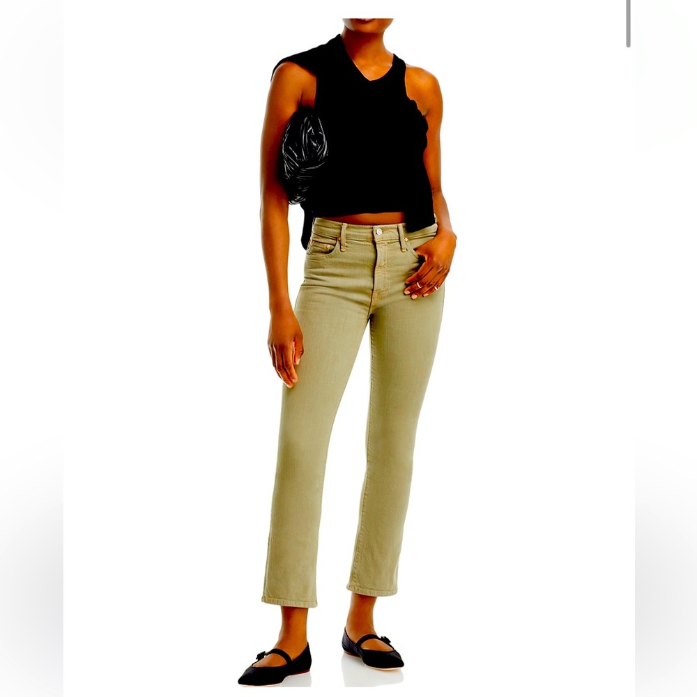 NWT Mother Superior “Insider Hover” jeans in color moss, Size 28.